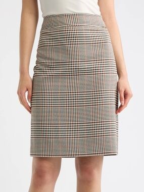 Tahari ASL Plaid Pencil Skirt Academia Preppy Office